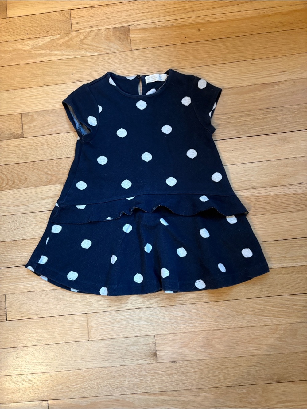 Zara Polka Dot Peplum Dress, Size 5